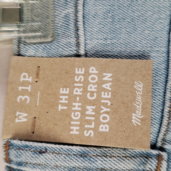 NEW MADEWELL The High-Rise Slim Crop Boy Jean - Picture 8 of 11